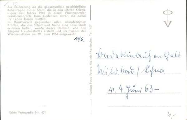 Freudenstadt Mahnmal – Bild 2