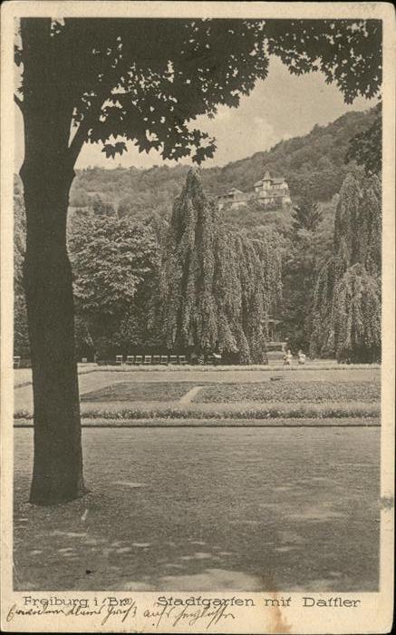 Freiburg Breisgau Stadtgarten mit Restaurant Dattler