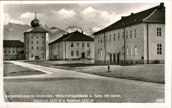 Sonthofen Oberallgaeu Karpathenkaserne Wirtschaftsgebäude und