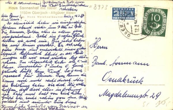 Oberjoch Haus Sonnenhof mit Iseler – Bild 2
