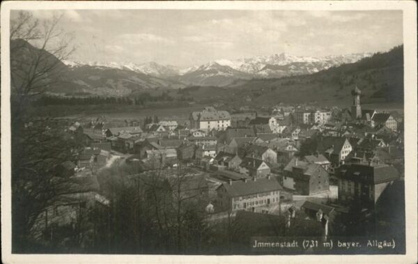 Immenstadt Allgaeu Ortsansicht mit Alpen