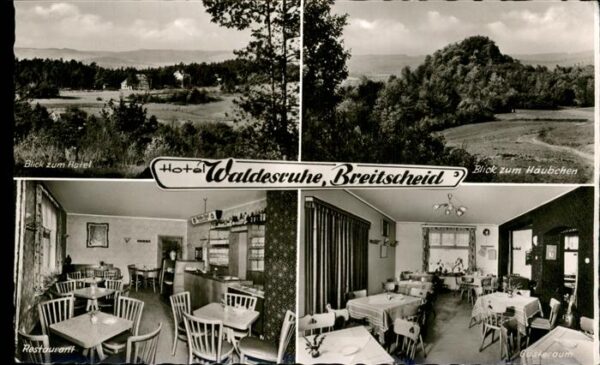 Breitscheid Neuwied Hotel Waldesruhe Blick zum Hotel und zu