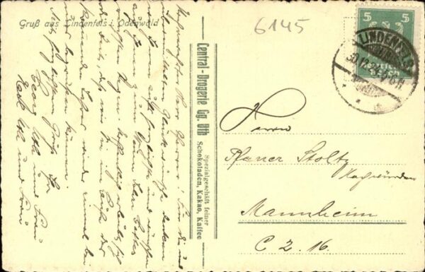 Lindenfels Odenwald Aufgang zur Burg Illustration – Bild 2