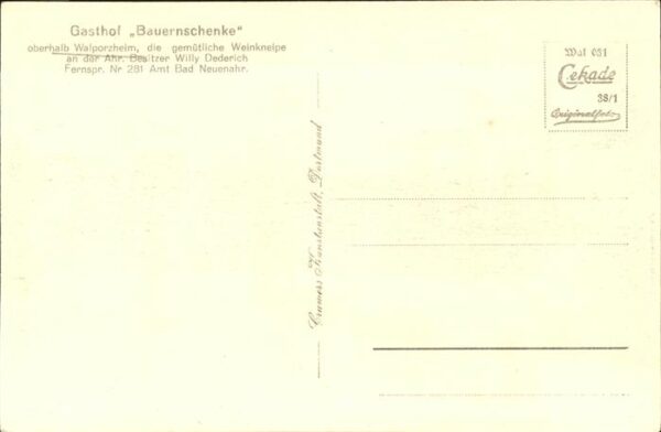 Walporzheim Gasthof Bauernschenke Gastraum – Bild 2