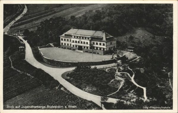 Ruedesheim Rhein Jugendherberge Fliegeraufnahme