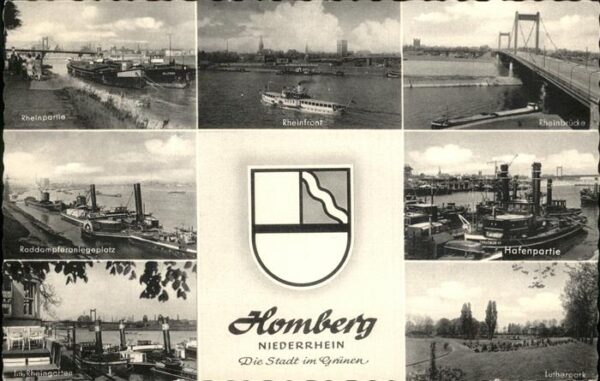 Homberg Duisburg Rheinpartie Rheinbrücke Raddampferanleg
