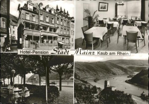 Kaub Hotel Stadt Mainz mit Rheinblick
