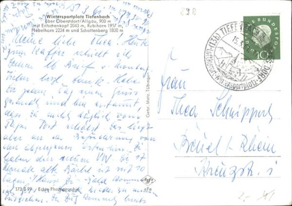 Tiefenbach Oberstdorf mit Entschenkopf Rubihorn Nebelhorn Sch – Bild 2