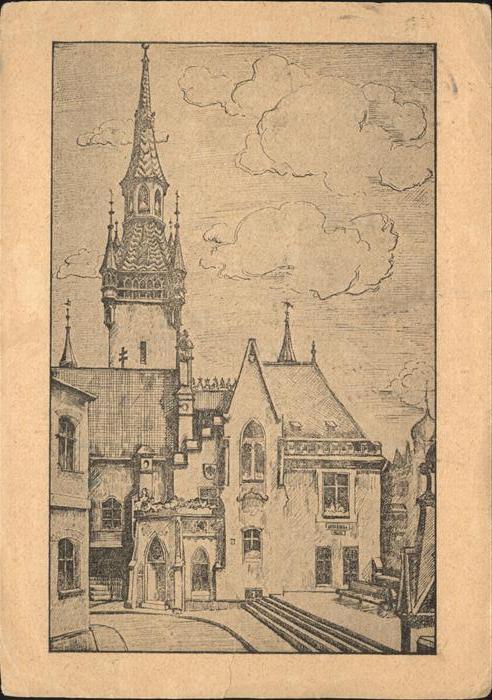 Muenchen Am Petersbergl Federzeichnung