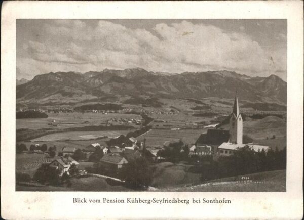 Sonthofen Oberallgaeu Blick von Pension Kühberg Seyfriedsberg