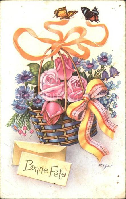 Rosen Korb Schmetterlinge