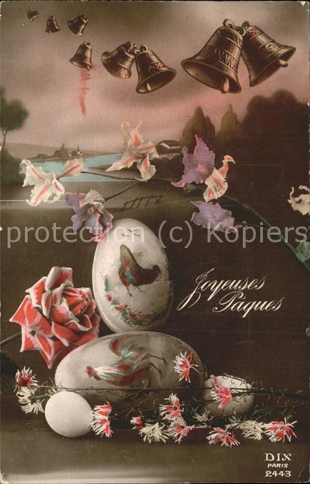 Ostern Easter Paques Glocken Eier Blumen