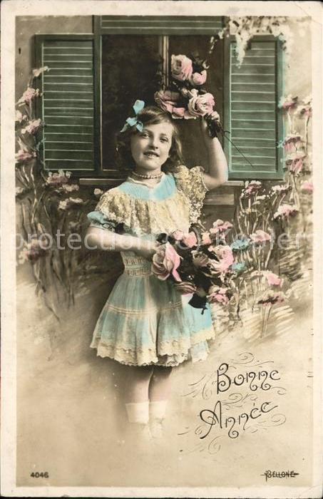 Neujahr Kind Rosen
