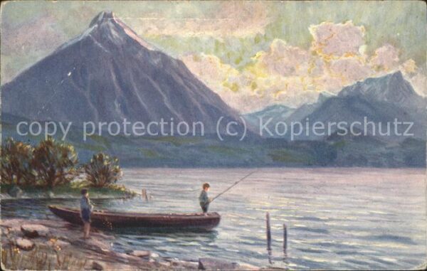 Kutscha Paolo Thunersee Niesen Nr. 89 Boot angeln
