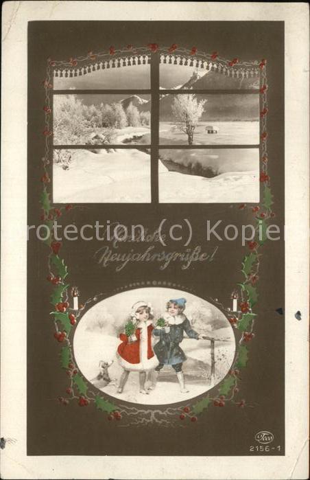 Neujahr Kinder Hund