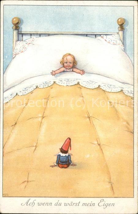 Baby Nursery Bebe Bett Puppe Künstlerkarte