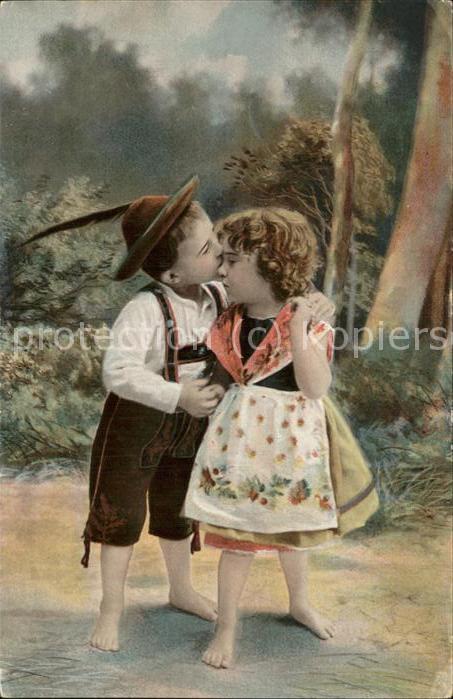 Trachten Schweiz Kinder Kuss