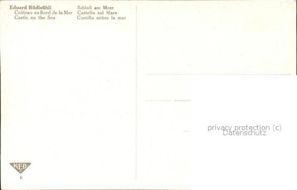 Kuenstlerkarte Eduard Rüdisühli Schloß am Meer – Bild 2