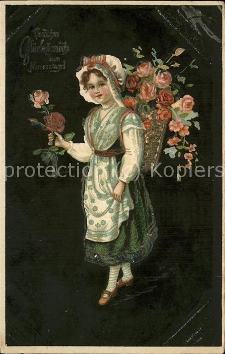 Namenstag Namenskarte Rosen Kind