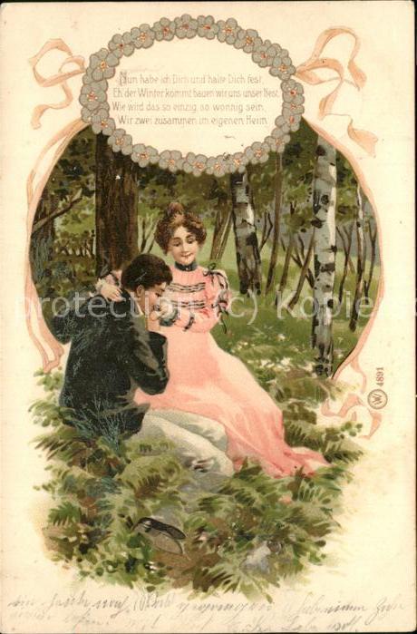 Paare Litho Wald Gedicht