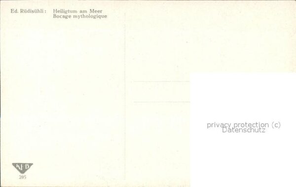 Kuenstlerkarte Ed. Rüdisühli Nr. 205 Heiligtum am Meer – Bild 2