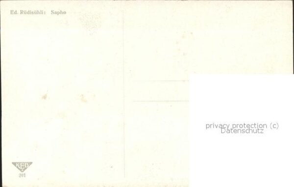 Kuenstlerkarte Ed. Rüdisühli Sapho Nr. 201 – Bild 2