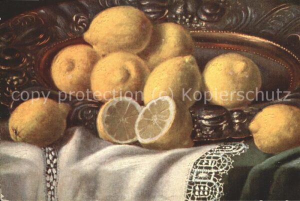 Obst Zitronen Künstlerkarte