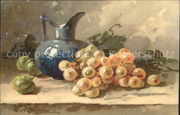 Obst Trauben Künstlerkarte