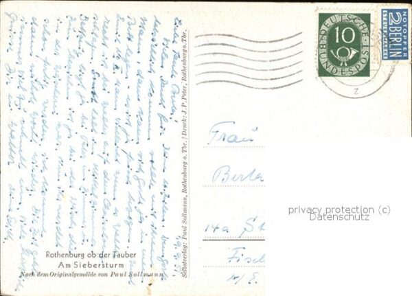 Sollmann Paul Rothenburg-Tauber Siebersturm – Bild 2