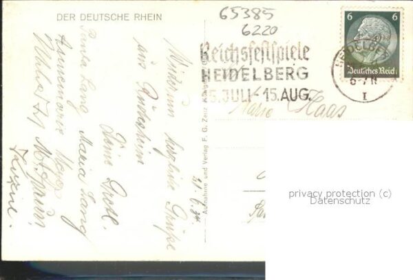 Foto Zeitz F.G. Nr. 1090 Rüdesheim Nationaldenkmal – Bild 2