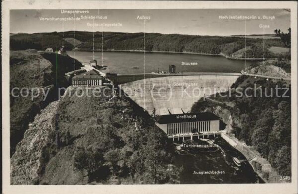 Staudamm Pumpspeicherkraftwerk Saaletalsperre Stausee Krafthaus
