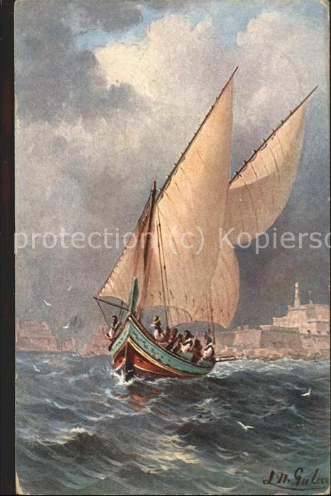 Segelboote Künstlerkarte