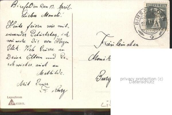Geburtstag Kind Rosen Litho – Bild 2