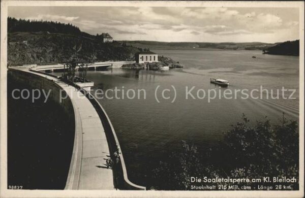 Staudamm Pumpspeicherkraftwerk Saaletalsperre Kl. Bleiloch
