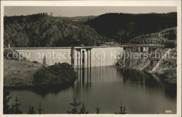 Staudamm Pumpspeicherkraftwerk Bleilochsperre Stausee