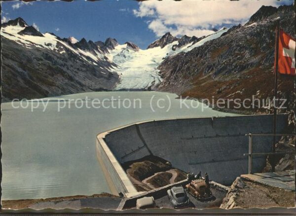 Staudamm Pumpspeicherkraftwerk Oberaar Stausee-Gletscher Oberarrjoch