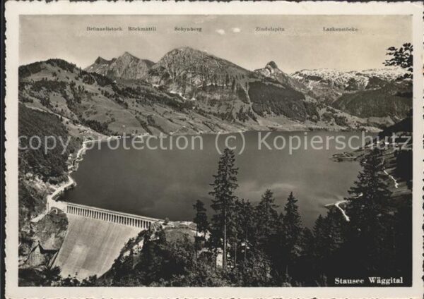 Staudamm Pumpspeicherkraftwerk Stausee Wäggital