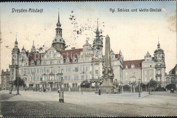 Dresden Altstadt Kgl. Schloss Wettin-Obelisk