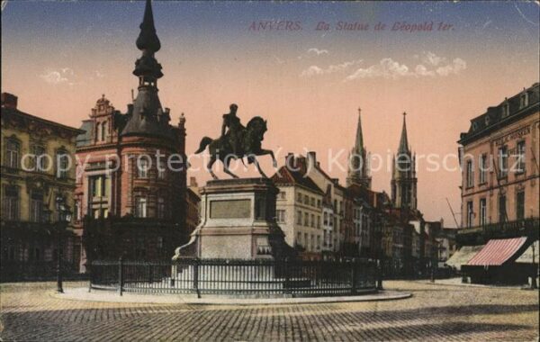 Anvers Antwerpen Statue de Leopold ter.