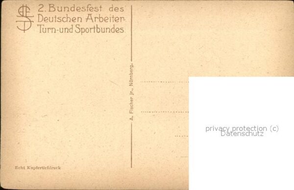 Nuernberg Bundesfest Deutschen Arbeiter- Turn Spo – Bild 2