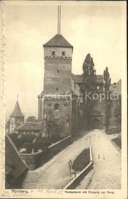 Nuernberg Heidenturm Eingang Burg