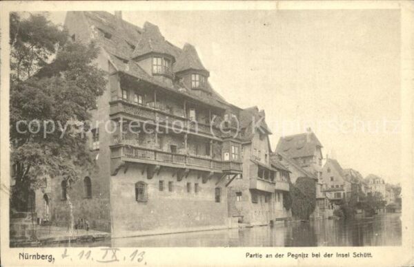 Nuernberg Pegnitz Insel Schütt