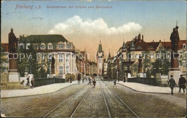 Freiburg Breisgau Kaiserstrasse Brücke Martinstor