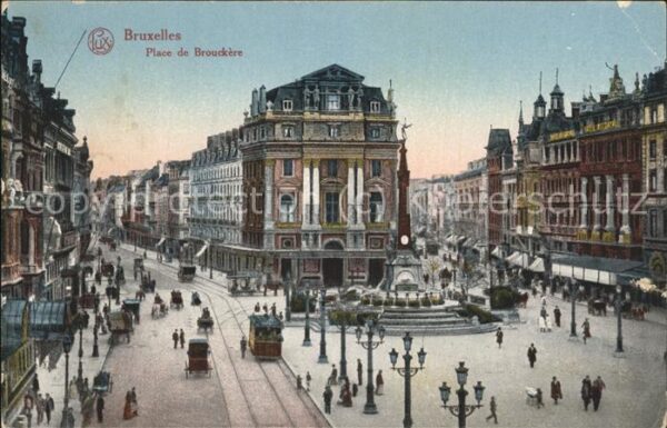 Bruxelles Bruessel Place de Brockere Strassenbahn