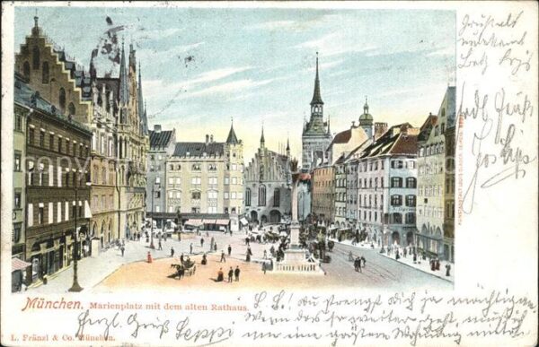 Muenchen Marienplatz alten Rathaus
