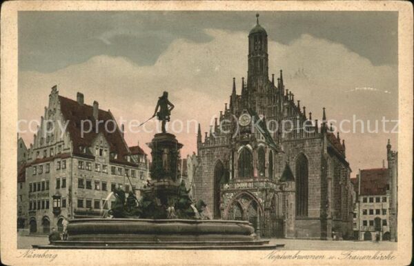 Nuernberg Neptunbrunnen Frauenkirche