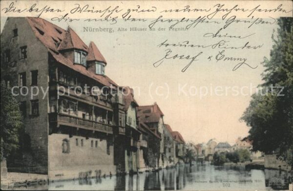 Nuernberg Pegnitz alte Häuser