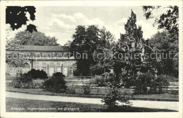 Erlangen Hugenottenbrunnen Orangerie