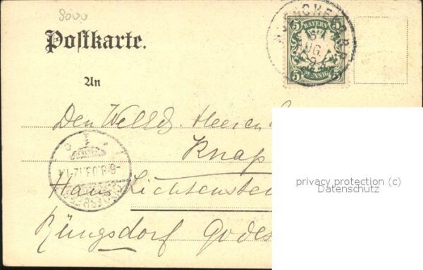Muenchen Marienplatz Zeichnung – Bild 2
