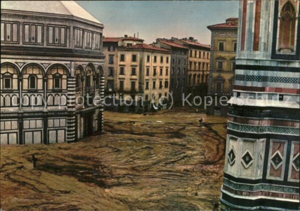 Firenze Florenz Domplatz Ueberschwemmung Taufkapelle